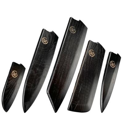 China New Kitchen Sustainable Kitchen Knives Sheath Small Japanese Gyuto Nakiri Kiritsuke Blades Protector Sheath Saya Wooden Guard With Magnetic Inside for sale