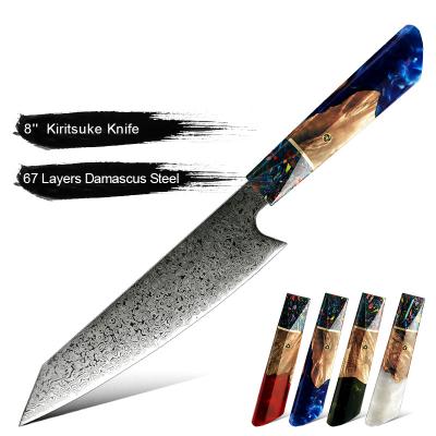 China 8 Inch Disposable Steel Damascus Japanese Style Sushi Knives Cooking Kitchen Kiritsuke Chef Knife for sale