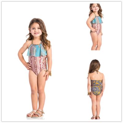 China New OEM Baby Swimwear Anti-UV One Piece Printed Cute Kid Girls Swimsuit for sale