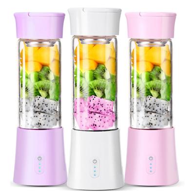 China Portable Electric Glass Juice Blender USB Rechargeable Crushing Blender Charged 6 Blades for sale