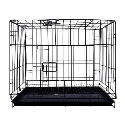 China Breathable Indoor Outdoor Crate Metal Dog Cage Folding Solid Large Dog Crates for sale