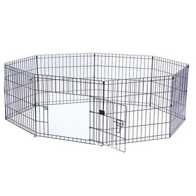 China 2022 Pet Breathable Foldable Large Metal Exercise Kennel Pet Barrier Cages Dog Cat Cage for sale