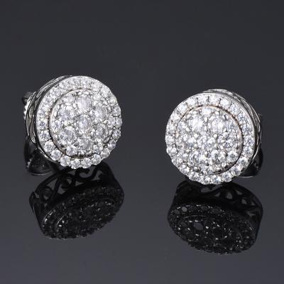 China New Arrival CLASSIC Men's Hip Hop Jewelry Iced Out Zircon Diamond Stud Earring by D.C.A. for sale