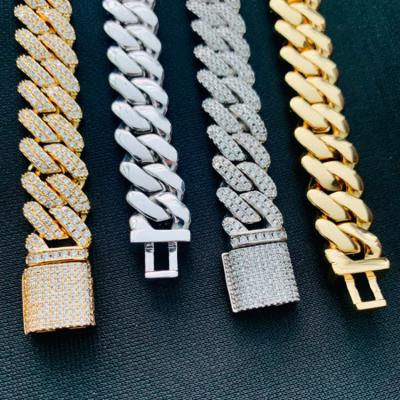 China Europe and America BE REAL Jewelry Fashion Luxury Gold Plated Diamond Iced Out Miami Cuban Link Chain For Women Men for sale