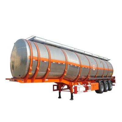 China Truck Trailer CLW 40CBM Stainless Steel Fuel Tanker Trailer For Nigeria for sale