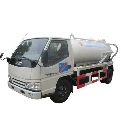 China Carbon Steel 3000l Vacuum Sewer Truck JMC Cleaning Sewer Sucking Truck Jet Vacuum Trucks for sale