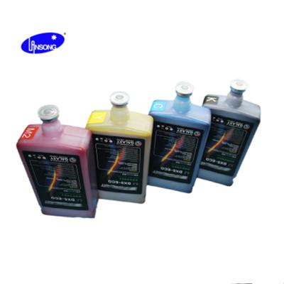 China LANSONG inkjet printer DX5 printing ink waterproof, oily nature and weather resistance outdoor weak solvent ink for sale