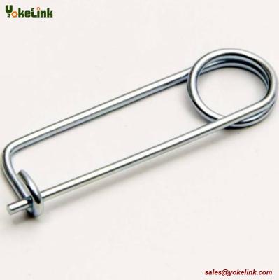 China Stainless steel Spring Wire Coiled Tension Safety Pin, Diaper Pin Zinc Finish Safety Pin Wire for sale