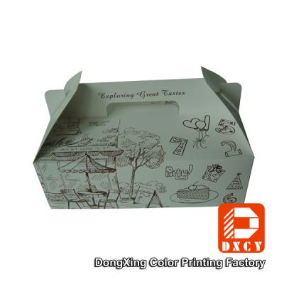 China Foldable Food Grade Paper Food Boxes Rectangle For Dessert Packaging for sale