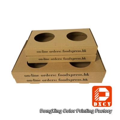 China Long Last Printing Sturdy Take Away Food Packaging Corrugated For Cafeteria for sale