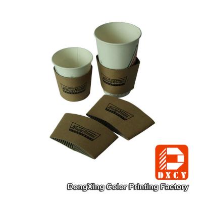 China Corrugated Paper Disposable Takeaway Coffee Cup Holders Heat Resistant Brown for sale