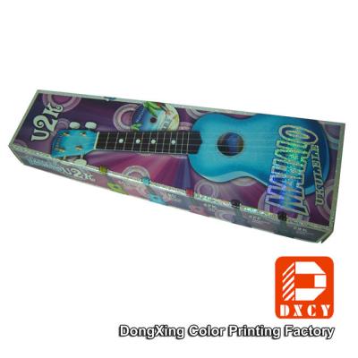 China Sturdy Custom Corrugated Cardboard Boxes Laser Colorful Printing For Guitar Packaging for sale