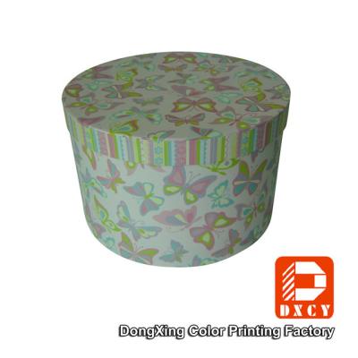 China Beautiful Round Small Coloured Cardboard Boxes With Lids Environmentally Friendly for sale