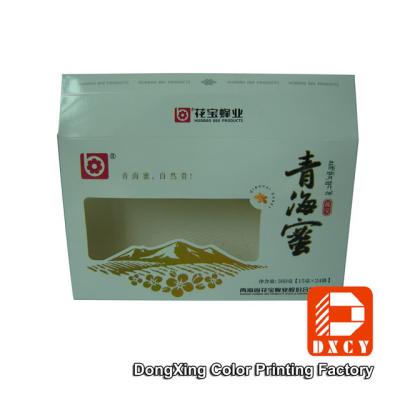 China Eco Food Packaging Fold Paper Box Hot Foil Stamping With Open Window for sale