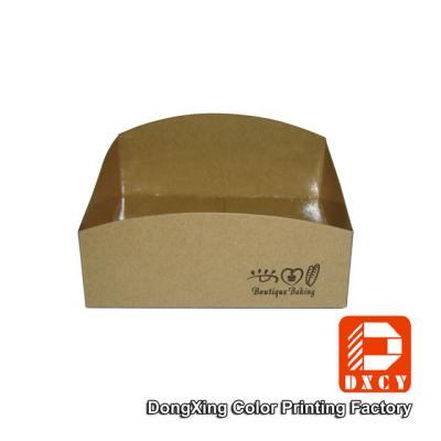 China Glossy Laminated Brown Kraft Paper Food Boxes For Bread Packaging for sale