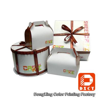 China Custom Made Cake Packaging Boxes , Cardboard Handmade Cake Box Packaging for sale