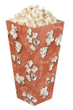 China Biodegradable Innovative Fast Food Packaging , Small Pink Cardboard Popcorn Boxes for sale