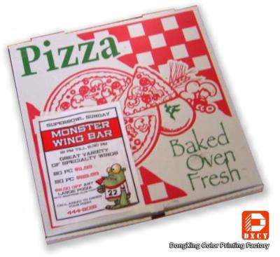 China Recyclable Corrugated Cardboard Packaging Pizza Boxes Personalized Pantone Color for sale