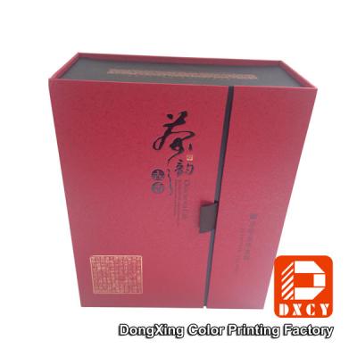 China Red Recycled Luxury Gift Boxes , Tea Packaging Custom Printed Cardboard Boxes for sale