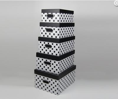 China Black White Handmade High Gloss Gift Boxes Recetangle with Flushed Lid for sale