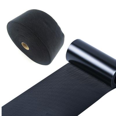 China Manufacturer High Quality Viable Black White Black White Fabric Loop Cloth Ultrasoft Injection Hook Velvet Fastening Tape Grade A Velvet for sale