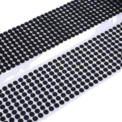 China 50mm China Sustainable Manufacture Custom Selling Presentation Round / Tape Adhesive Dots Sheet Square Hook And Loop Button for sale