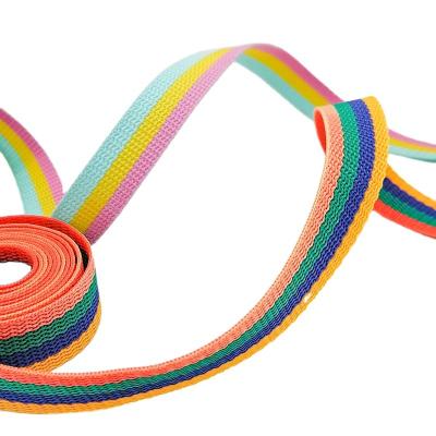 China Viable Rainbow Ribbon Factory Festival Party Decoration Customized Printing Satin Grosgrain Rainbow Ribbon for sale