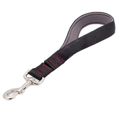 China Nylon Short Dog Leash 12 24 Inch Traffic Padded Handle Short Nylon Dog Leads For Training Control for sale