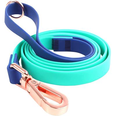 China Custom multicolor plastic rubber coated pvc webbing tpu dog leashes quick release price waterproof dog leash for sale