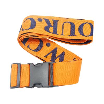 China Wholesale Bulk Printed Adjustable Luggage Belt Travel Baggage Belt Logo Personalized Nylon Luggage Strap Custom Made With Metal for sale