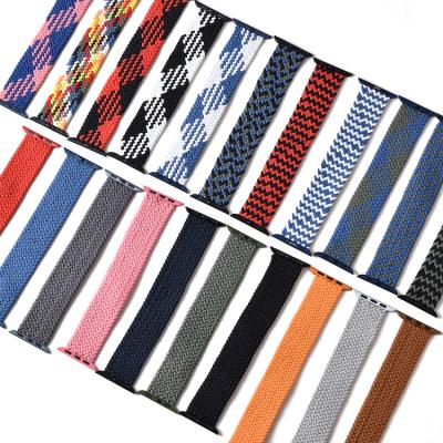 China Non-specific Braided Smart Wristband Elastic Band Custom Nylon Straps For Apple Watch 44mm 40mm 42mm 38mm for sale