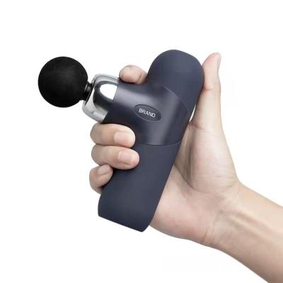 China PM18 Tissue Percussion Fascia Massager Mini Portable Massage Gun 6 Heads Muscle Universal Deep Massage Gun Small With C Type Charger for sale