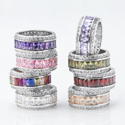 China Hot Sale Colorful Zircon Rhinestone Full ALLOY Rings for sale