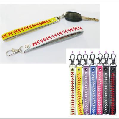 China Sports Baseball Cap Baseball Sports Key Chain Leather Woven Creative Key Chain for sale