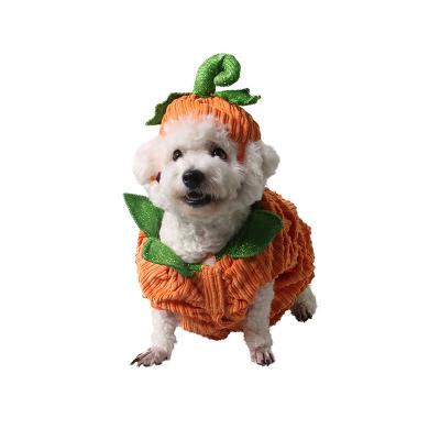 China Viable Amazon Hot Selling Pumpkins Pet Clothes Dog Halloween Costume For Cosplay for sale