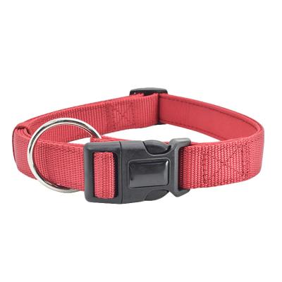 China Lights Manufacture Various Specifications Personalized Deluxe Nylon Round Pet Collars For Dogs With Plastic Buckle for sale