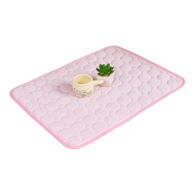 China Luxury Summer Pad Ice Travel Pet Soft Bed Square Design Plush Cooling Bed For Dog Pet Floor Mat Bed for sale