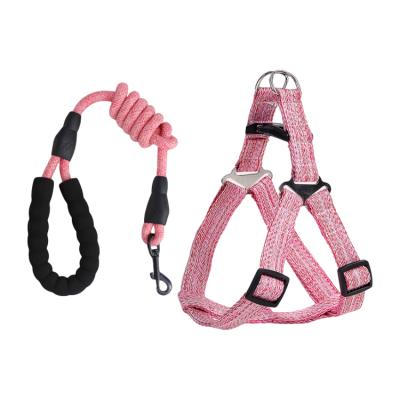 China Pet Thoughtful Trunk Traction Back Rope Set Adjustable No Harness Soft Breathable Pet Traction Dog Walking Leash for sale