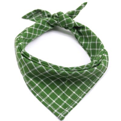 China Viable Luxury Washable Pet Bandanas Adjustable Fashion Pet Dog Scarf Triangle Plaid Headscarf Bandanas for sale