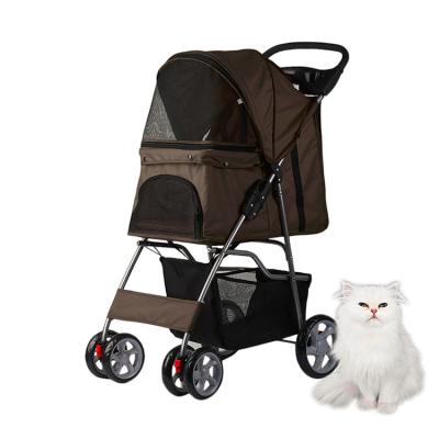 China Best Selling Sustainable Wholesale 4 Wheels Dog 3 In 1 Pet Luxury Strollers for sale