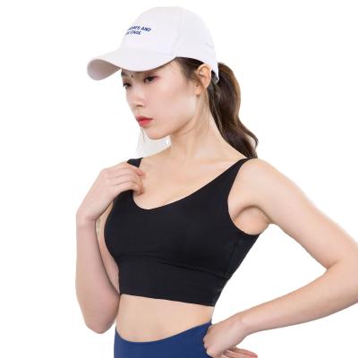 China 2021 new European and American sexy U-neck solid color sports top T-shirt women's breathable short-sleeved yoga clothes for sale