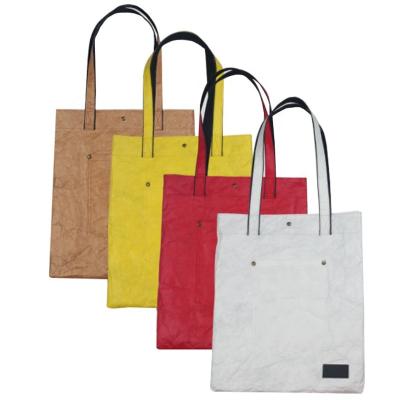 China Custom Handled Handbag Tyvek Tote Bag Logo Printed Waterproof Shopping Single Shoulder Paper Bag for sale