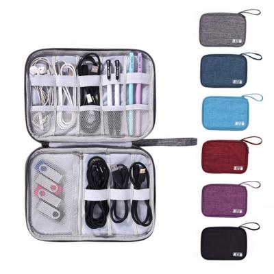 China beach & Vacation Hot Sales 300D Polyester Outside Travel Digital Data Storage Cable Bag For Electronics for sale