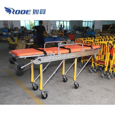 China EA-3A metal hospital aluminum alloy emergency folding bed ambulance stretcher for sale for sale