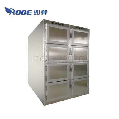 China American Stainless Steel Mortuary Chamber 8 Style GA308 Body Refrigerator Medical Morgue Freezer for sale