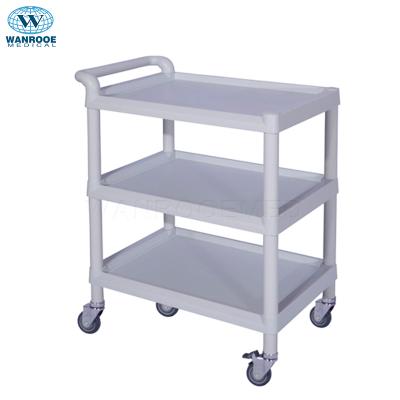 China Hospital Trolley Good Quality With Siderails And Drawer ABS Instrument Trolley Utility Trolley for sale