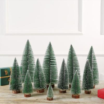 China New Mini Christmas Tree Ornament Mini Cedar Christmas Tree Home Pine Amazon Needle Snowflake Christmas Supplies Table Decor for sale