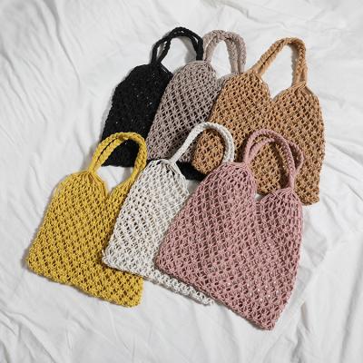 China Other Hot Selling Women's Straw Bag Hollow Mesh Cotton String Hand - Woven Bag for sale