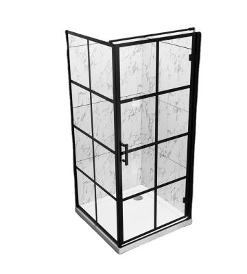 中国 Modern Walk In Rectangle 900x1000 Gold Hinge Glass Shower Enclosures Shower Enclosure With Tray 販売のため