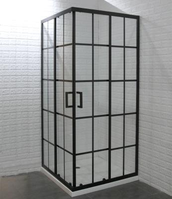 China With Frame Corner Black Framed New Design Aluminum 6mm Tempered Glass Sliding Door Shower Enclosure for sale